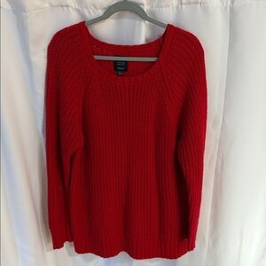 American Eagle Outfitters Vibrant Red Crew Neck Sweater